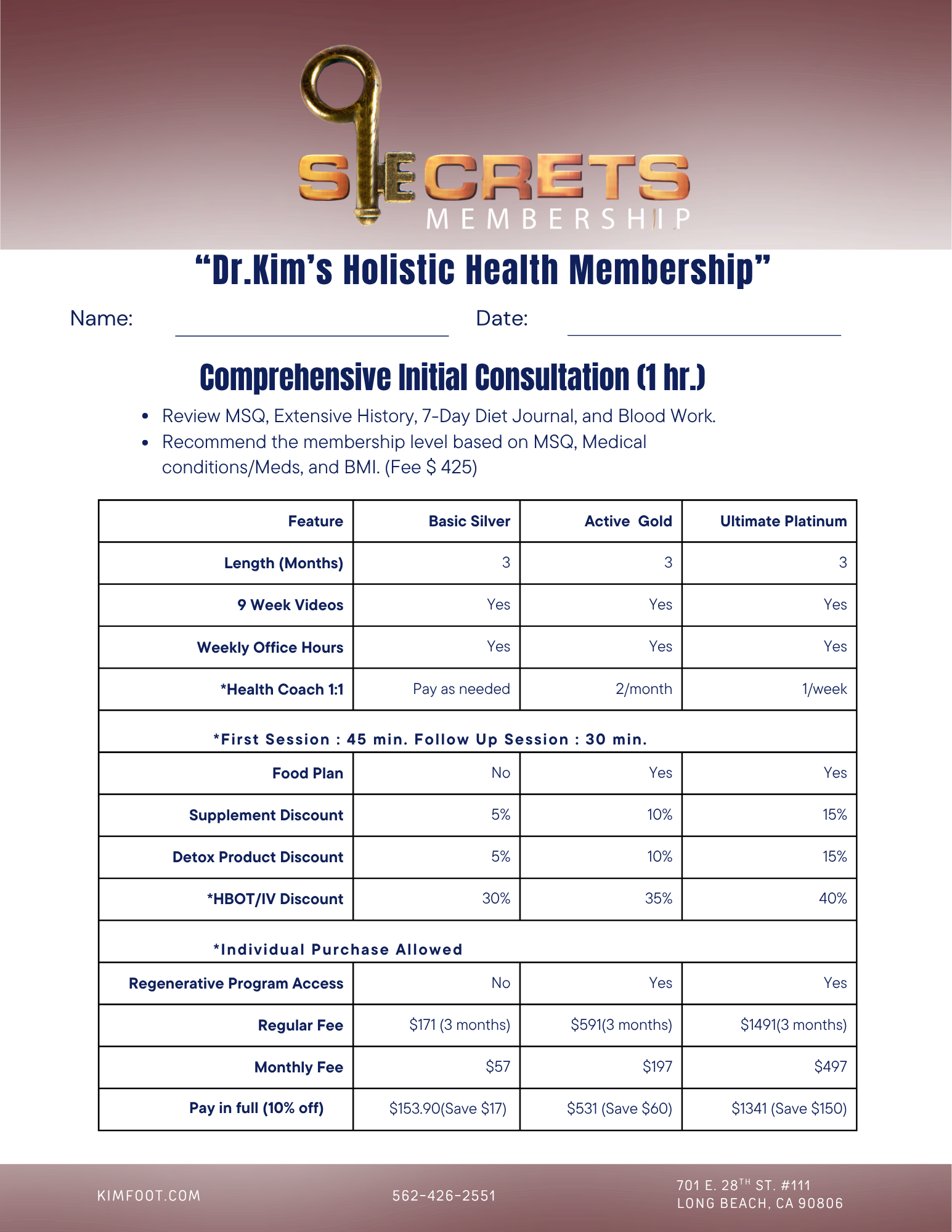 9 Secrets Membership Flyer